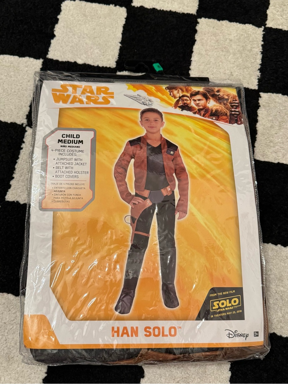 New Disney Star Wars Han Solo Halloween Costume Youth Size Medium